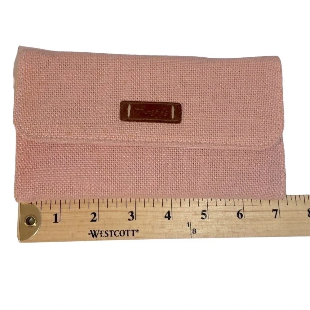 TR Bentley Pink Canvas Weave‎ Wallet, Multi Compartment Organizer for Cards
